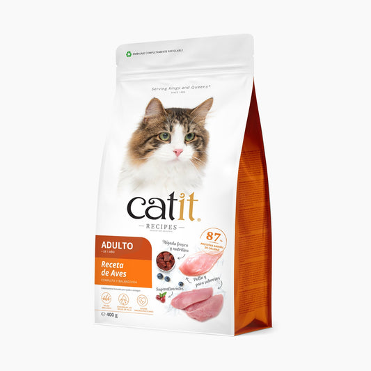 Catit Recipes Adulto Aves de 400 gramos (Pack de 6 uds)